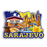 Refrigerator Magnet for Sarajevo Bosnia and Herzegovina  2414