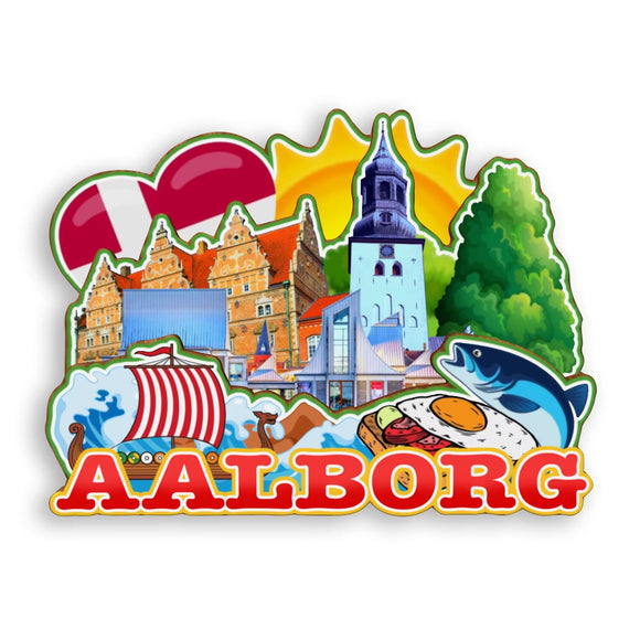 Refrigerator Magnet for Aalborg Denmark  2074