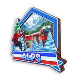 Refrigerator Magnet for Alps France  1323