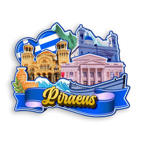 Refrigerator Magnet for Piraeus Greece  1734