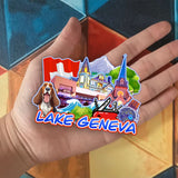 Магнит на холодильник "Женевское озеро, Швейцария, 2037"