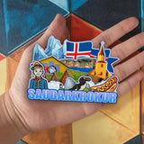 Refrigerator Magnet for Saudharkrokur Iceland  2265