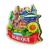 Kühlschrankmagnet für Dubuque Iowa USA 946