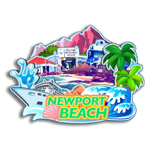 Магнит на холодильник для Ньюпорт-Бич, Калифорния, США 242