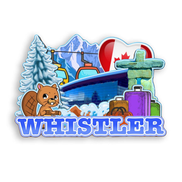 Refrigerator Magnet for Whistler Canada  1880