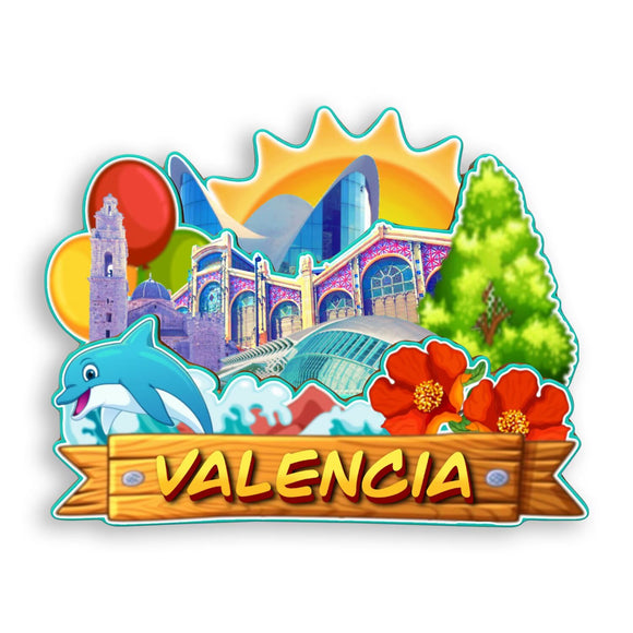 Refrigerator Magnet for Valencia Spain  1578
