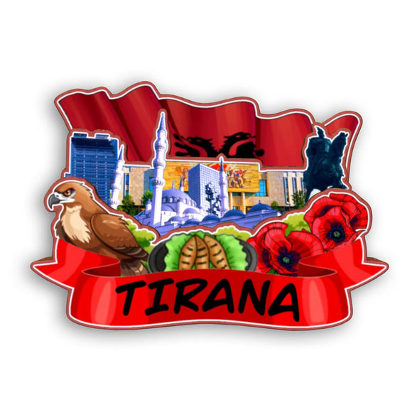 Refrigerator Magnet for Tirana Albania  2454