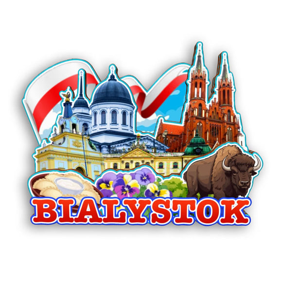 Refrigerator Magnet for Bialystok Poland  2129