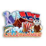 Kühlschrankmagnet für Lillehammer Norwegen 2278