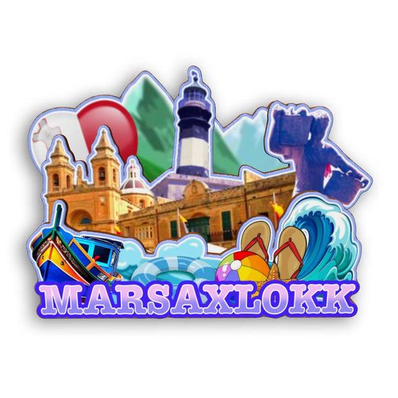 Refrigerator Magnet for Marsaxlokk Malta  2301