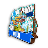 Refrigerator Magnet for Oulu Finland  2344