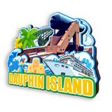 Kühlschrankmagnet für Dauphin Island Alabama USA 344