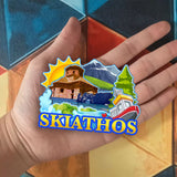 Refrigerator Magnet for Skiathos Greece  1754