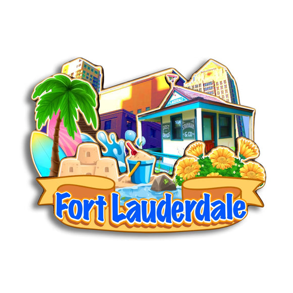 Kühlschrankmagnet für Fort Lauderdale, Florida, USA 184