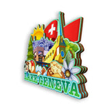 Магнит на холодильник "Женевское озеро, Швейцария" 2038