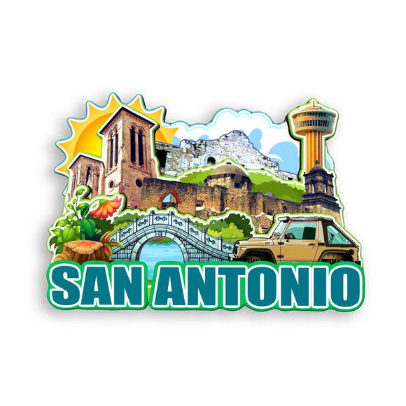 Kühlschrankmagnet für San Antonio Texas USA 385