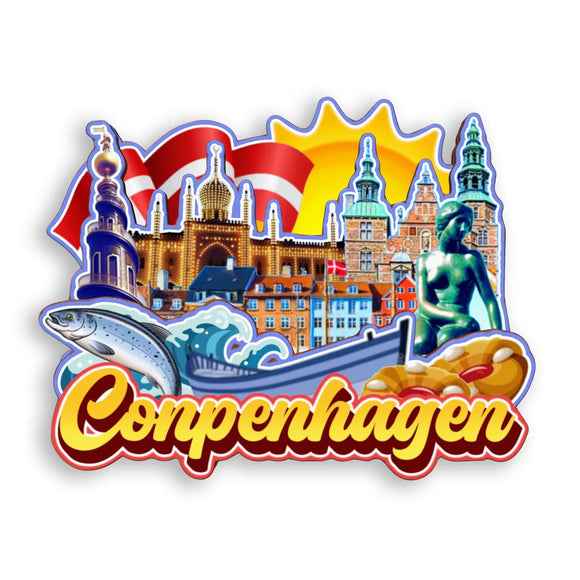 Kühlschrankmagnet für Kopenhagen Dänemark 2066