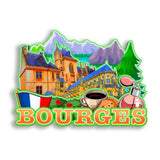 Refrigerator Magnet for Bourges France  2636