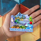 Магнит на холодильник для Миннеаполиса, Миннесоты, США 1002