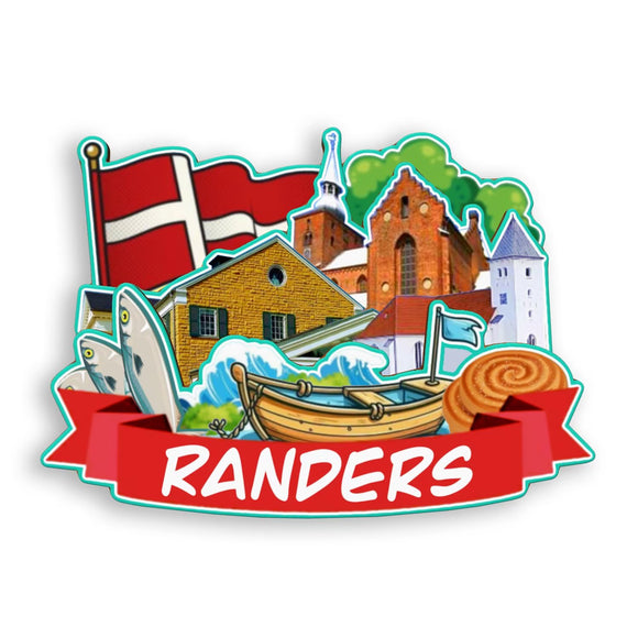 Refrigerator Magnet for Randers Denmark  2083
