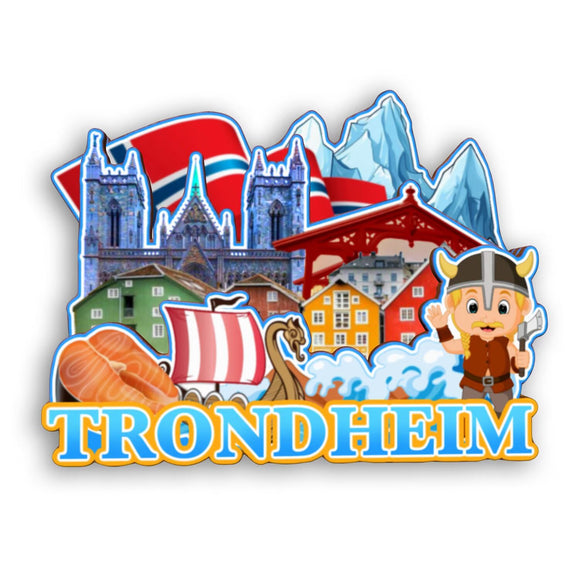 Refrigerator Magnet for Trondheim Norway  2274