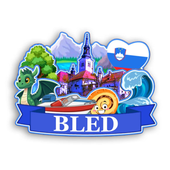 Refrigerator Magnet for Bled Slovenia  2358