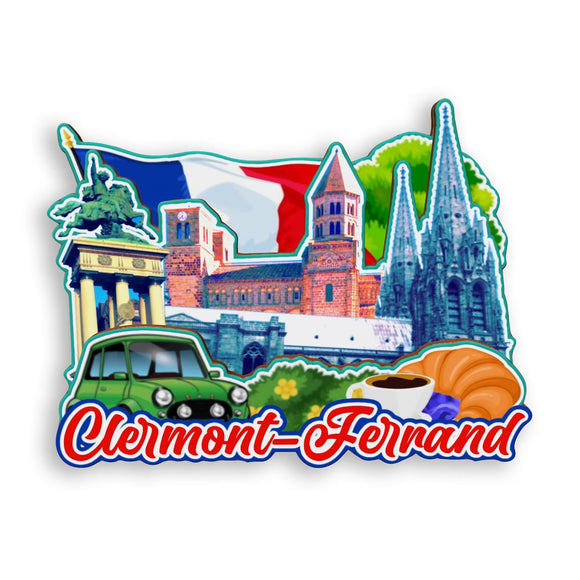 Refrigerator Magnet for Clermont-Ferrand France  1318
