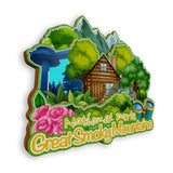 Магнит на холодильник с изображением Национального парка Грейт-Смоки-Маунтинс, Теннесси, США, 1165