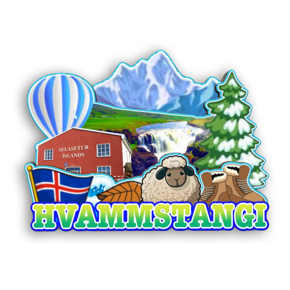 Refrigerator Magnet for Hvammstangi Iceland  2264