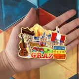 Kühlschrankmagnet für Graz, Österreich 1588