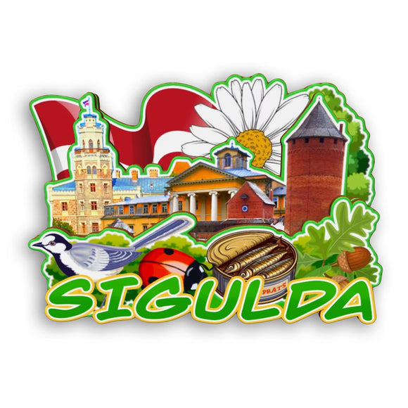 Refrigerator Magnet for Sigulda Latvia  2495