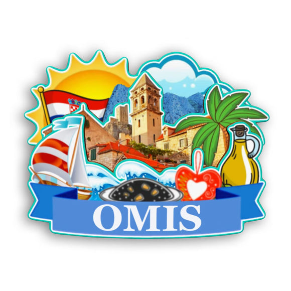 Refrigerator Magnet for Omis Croatia  2236