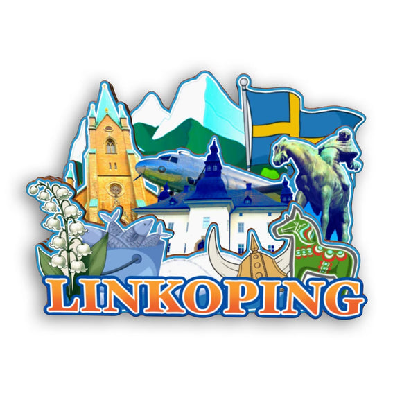 Refrigerator Magnet for Linkoping Sweden  2169