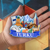 Refrigerator Magnet for Turku Finland  2334
