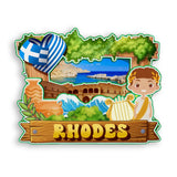 Refrigerator Magnet for Rhodes Greece  1712