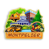 Kühlschrankmagnet für Montpelier, Vermont, USA 883