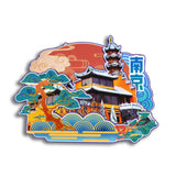 Магнит на холодильник для храма Цзимин, Нанкин, Цзянсу, Китай 89