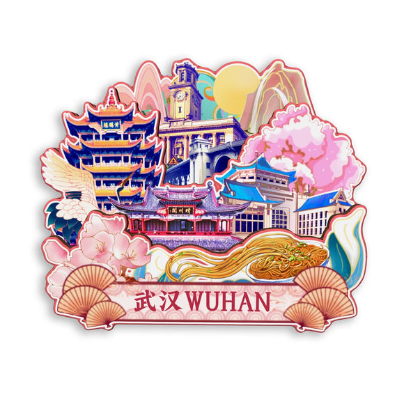 Kühlschrankmagnet für Wuhan, Hubei, China 583