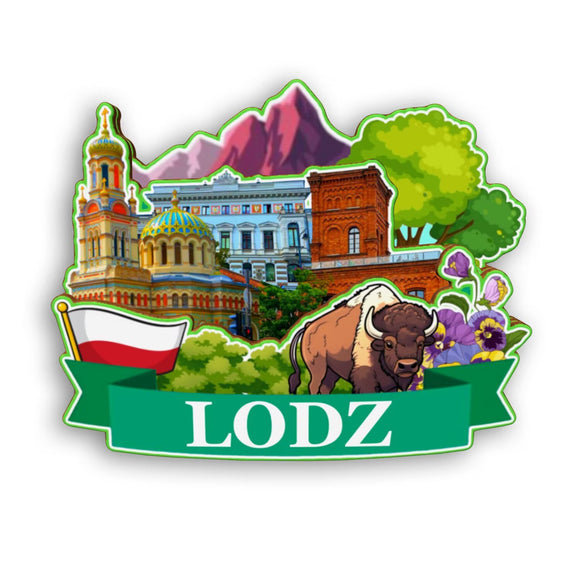Refrigerator Magnet for Lodz Poland  2121
