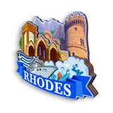Refrigerator Magnet for Rhodes Greece  1711