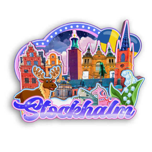 Refrigerator Magnet for Stockhalm Sweden  2160