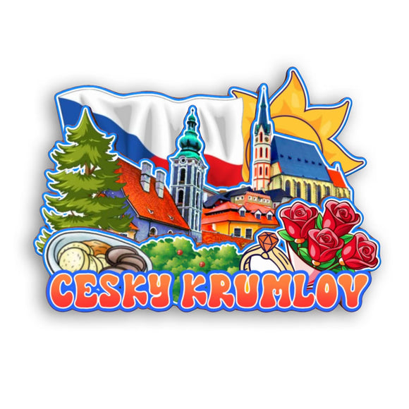 Refrigerator Magnet for Cesky Krumlov Czech  2092