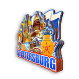 Магнит на холодильник для Санкт-Петербурга Россия 2519