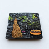 Van Gogh Starry Night Netherlands Holland Fridge Magnet 3D Resin