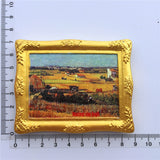 Van Gogh Wheatfield Netherlands Holland Fridge Magnet 3D Resin