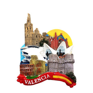 Valencia Spain Fridge Magnet 3D Resin