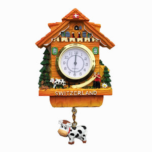 Switzerland Fridge Magnet 3D Resin With a Really Clock