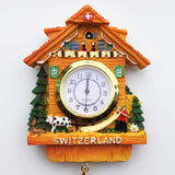 Switzerland Fridge Magnet 3D Resin With a Really Clock