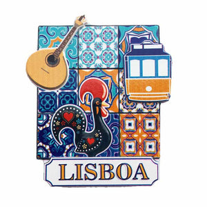 Lisbon Portugal  Fridge Magnet 3D Resin