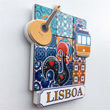 Lisbon Portugal  Fridge Magnet 3D Resin